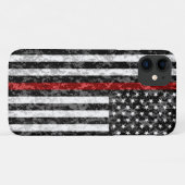 Dunne Rode Lijn Camo Vlag Case-Mate iPhone Case (Achterkant (horizontaal))