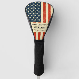 Dunne rode lijn gepersonaliseerde brandweerman Mon Golfheadcover