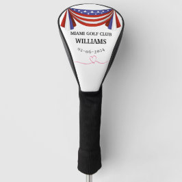 Dunne rode lijn gepersonaliseerde brandweerman Mon Golfheadcover