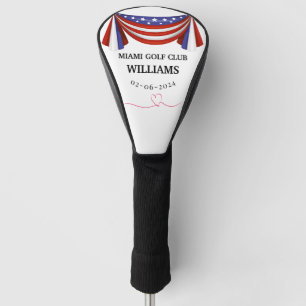 Dunne rode lijn gepersonaliseerde brandweerman Mon Golfheadcover
