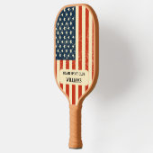 Dunne rode lijn gepersonaliseerde brandweerman mon pickleball paddle (Links)