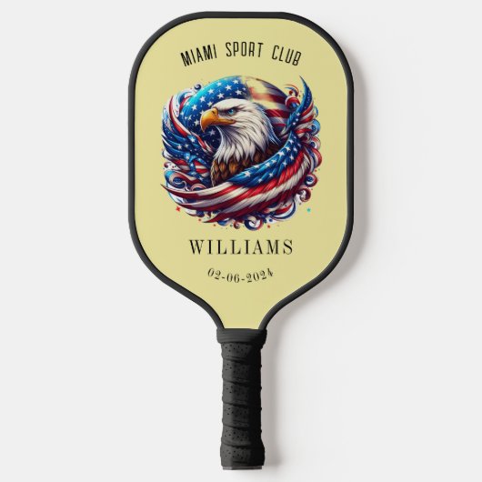 Dunne rode lijn gepersonaliseerde brandweerman mon pickleball paddle (Voorkant)