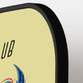 Dunne rode lijn gepersonaliseerde brandweerman mon pickleball paddle (Links Detail)
