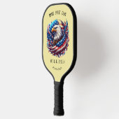 Dunne rode lijn gepersonaliseerde brandweerman mon pickleball paddle (Links)