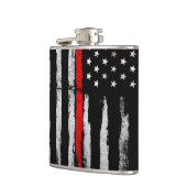 Dunne rode lijn heupfles (Links)