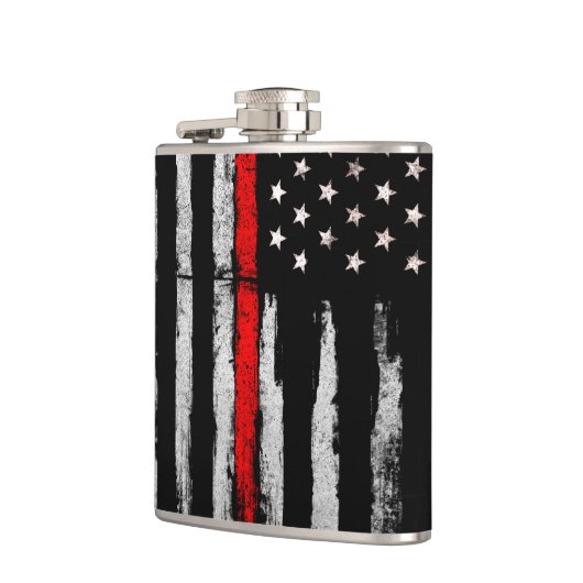 Dunne rode lijn heupfles (Links)