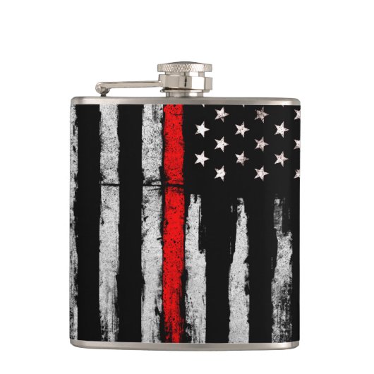 Dunne rode lijn heupfles (Voorkant)