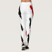 Dunne rode lijn Leggings (Achterkant)