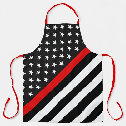 Dunne rode lijn schort (Voorkant)