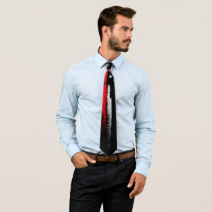 Dunne rode lijn stropdas