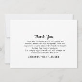 Dunne rode lijn Sympath Brandweerman Memorial begr Bedankkaart (Achterkant)