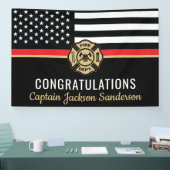 Dunne rode lijn vlag bevestigt de afscheiding van spandoek (Beurs)