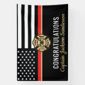 Dunne rode lijn vlag bevestigt de afscheiding van spandoek (Verticaal)