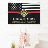 Dunne rode lijn vlag bevestigt de afscheiding van spandoek (Insitu)