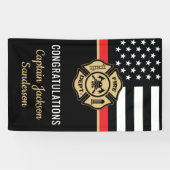 Dunne rode lijn vlag bevestigt de afscheiding van spandoek (Horizontaal)