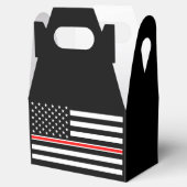 Dunne Rode Lijn-vlag: brandweerman heldenmonument Bedankdoosjes (Geopend)