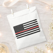 Dunne Rode Lijn-vlag: brandweerman heldenmonument Bedankzakje (Geknipt)