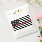 Dunne Rode Lijn-vlag: brandweerman heldenmonument Bedankzakje (Gezegeld)