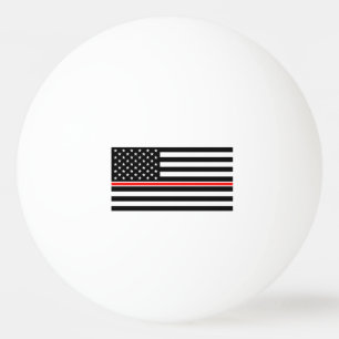 Dunne Rode Lijn-vlag: brandweerman heldenmonument Pingpongbal