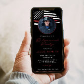 Dunne rode lijn vlag Brandweerman pensioen partij  Kaart