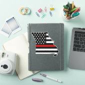 Dunne rode lijn vlag Missouri Sticker (iPad Cover)