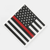 Dunne Rode Lijn Vlag Servet (Hoek)