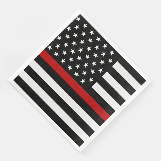 Dunne Rode Lijn Vlag Servet (Hoek)