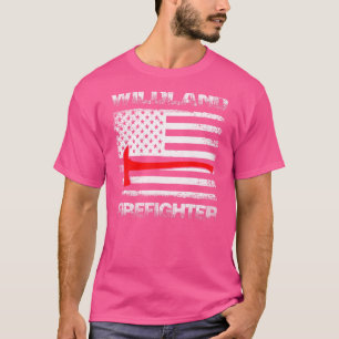 Dunne rode lijn Wildland brandweerman Amerikaanse T-shirt