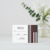 Dunne rode lijnvlag informatiekaartje (Staand voorkant)