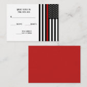 Dunne rode lijnvlag informatiekaartje (Voorkant / Achterkant)