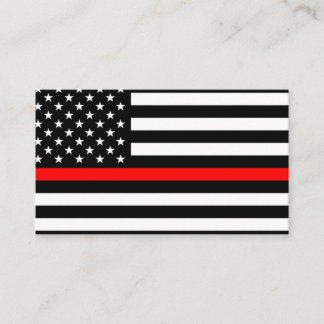 Dunne rode lijnvlag visitekaartje