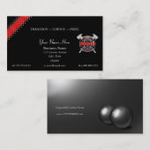 Dunne rode strepen en steigers visitekaartje (Voorkant / Achterkant)