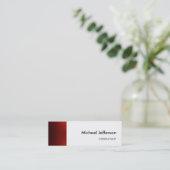 Dunne, rode, witte Visitekaartje (Staand voorkant)