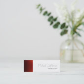 Dunne, rode, witte Visitekaartje (Staand voorkant)