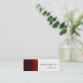 Dunne, rode, witte Visitekaartje (Staand voorkant)