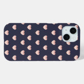 Dunne Roos Gold Pink Shiny Hearts Patroon Case-Mate iPhone Case (Achterkant (horizontaal))