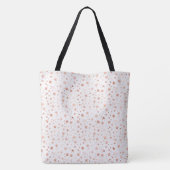 Dunne roze gouden sterren grote schoudertas tote bag (Achterkant)