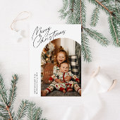 dunne script kerstboog  feestdagenkaart