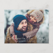 dunne scriptfoto kerstfeestdag - visitekaartje briefkaart (Voorkant)