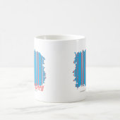 Dunne Strepen Aqua 4 Koffiemok (Center)