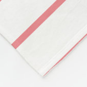 Dunne strepen, bleek roze op wit fleece deken (Hoek)