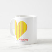 Dunne Strepen Gele 3 Koffiemok (Voorkant links)