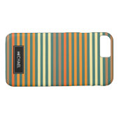 Dunne strepen groen en Oranje | Aangepaste naam Case-Mate iPhone Case (Achterkant (Horizontaal))
