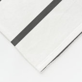 Dunne strepen, houtskool grijs op wit fleece deken (Hoek)