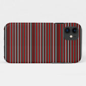 dunne strepen in zwart en rood Case-Mate iPhone case (Achterkant (horizontaal))