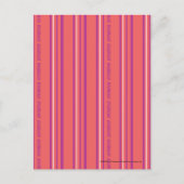 Dunne strepen LtRoze Briefkaart (Voorkant)