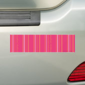 Dunne Strepen Magenta Bumpersticker (Op auto)