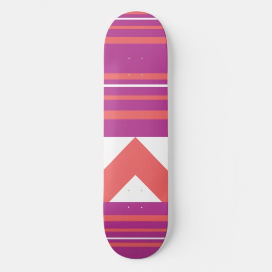 Dunne Strepen Paars Persoonlijk Skateboard (Voorkant)