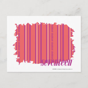 Dunne strepen Roze 2 Briefkaart