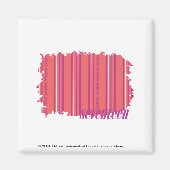 Dunne strepen Roze 2 Magneet (Voorkant)